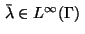 $\, \bar{\lambda} \in L^{\infty}(\Gamma)\,$