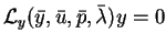 ${\cal L}_y(\bar{y},\bar{u},\bar{p},\bar{\lambda}) y = 0$