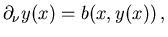 $\displaystyle \partial_{\nu} y(x) = b(x,y(x)) \,,$