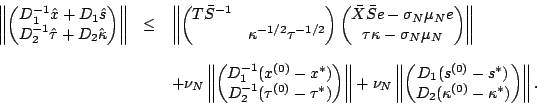 \begin{displaymath}\begin{array}{rll}
\left\Vert \begin{pmatrix}D_1^{-1}\hat{x}+...
...(\kappa^{(0)}-\kappa^\ast)\end{pmatrix}\right\Vert.
\end{array}\end{displaymath}